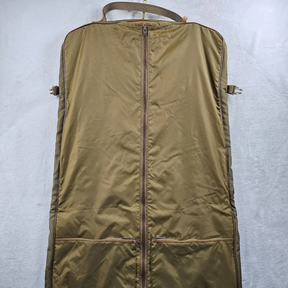 Vtg Hartmann Garment Bag Ballistic Nylon Leather Trim Travel Fold Business